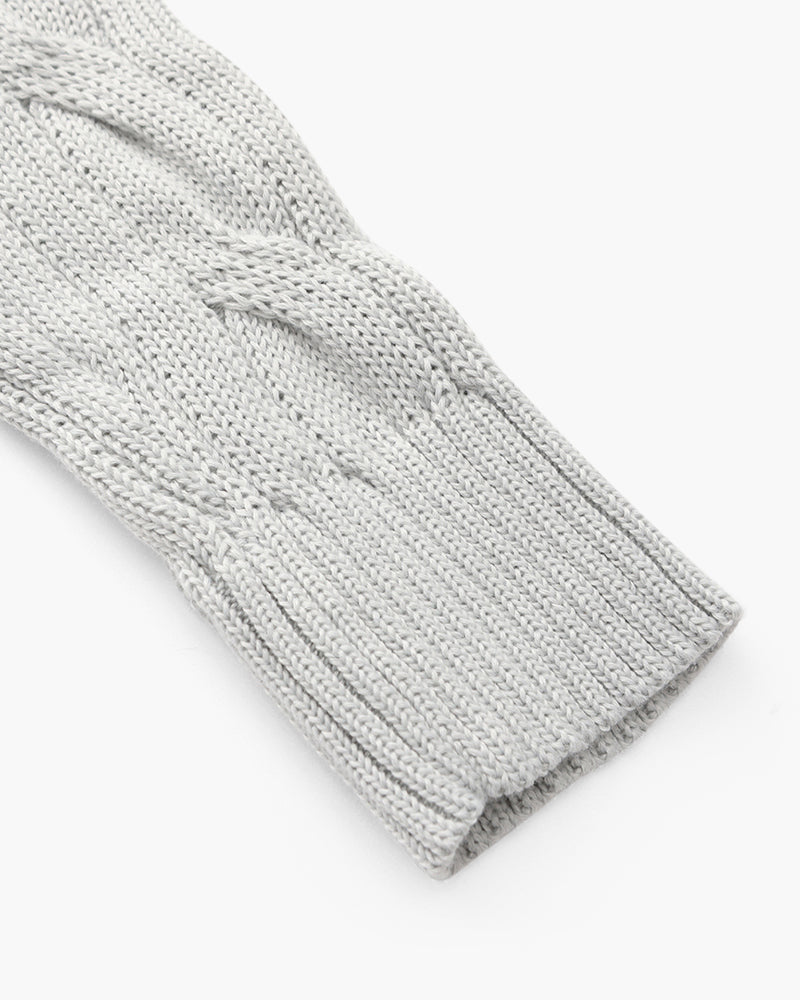 Men's Cable Knit Half-Zip Jumper with Mock Collar