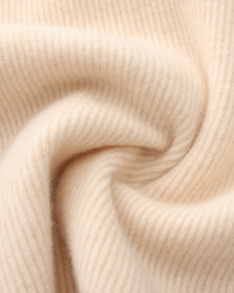Men's Cashmere Full-Zip Cardigan with Ribbed Stand Collar
