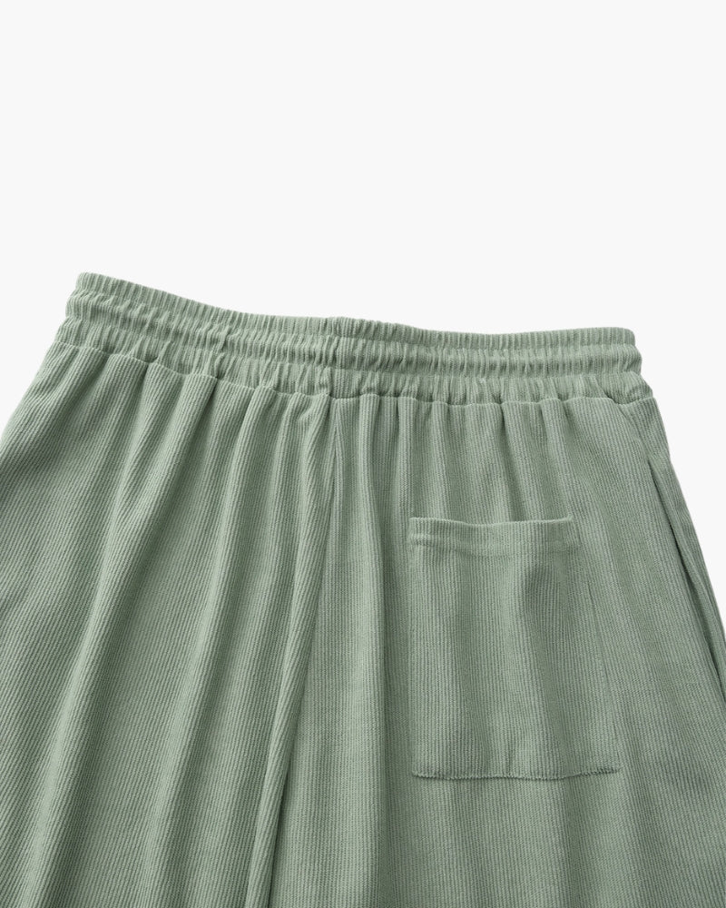 Men's Corduroy Shorts with Drawstring Waist and Relaxed Fit