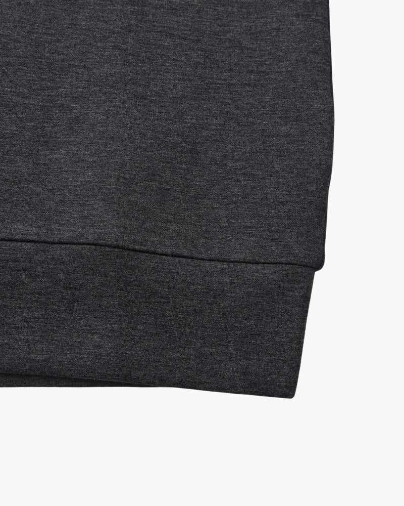 Men's Crew Neck Sweatshirt with Ribbed Trims and Soft Stretch