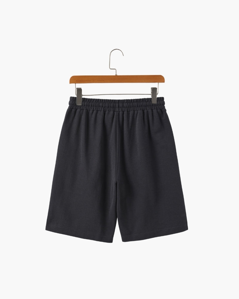 Men's Lightweight Court Shorts with Elastic Waist and Side Pockets