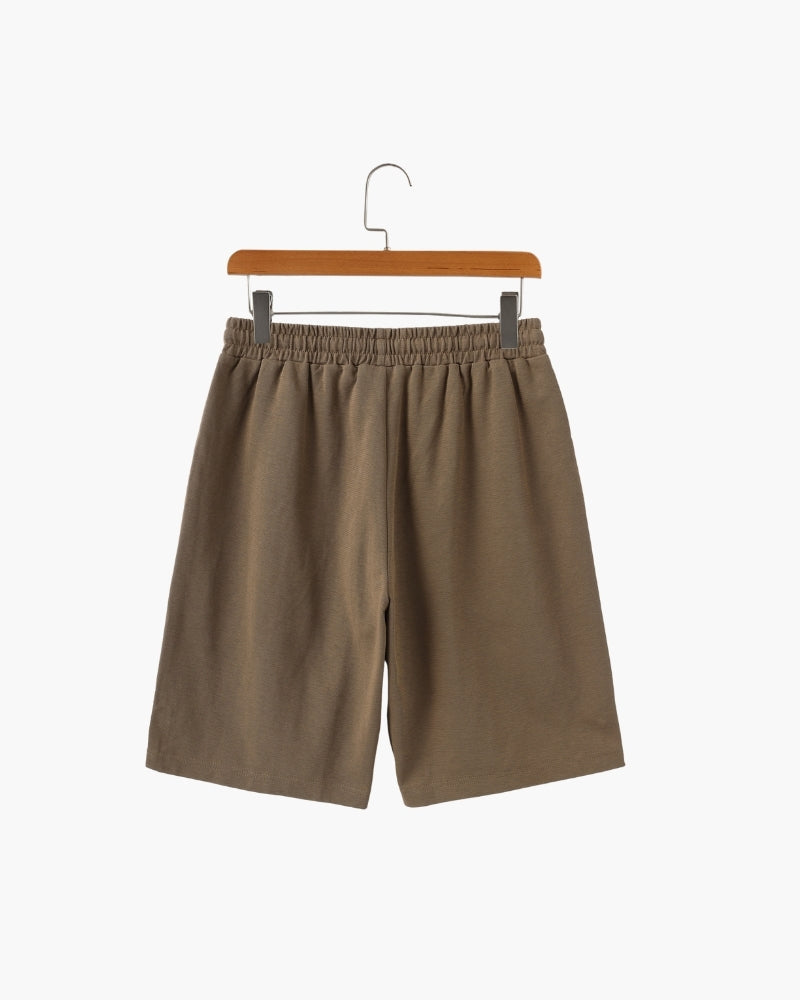 Men's Lightweight Court Shorts with Elastic Waist and Side Pockets