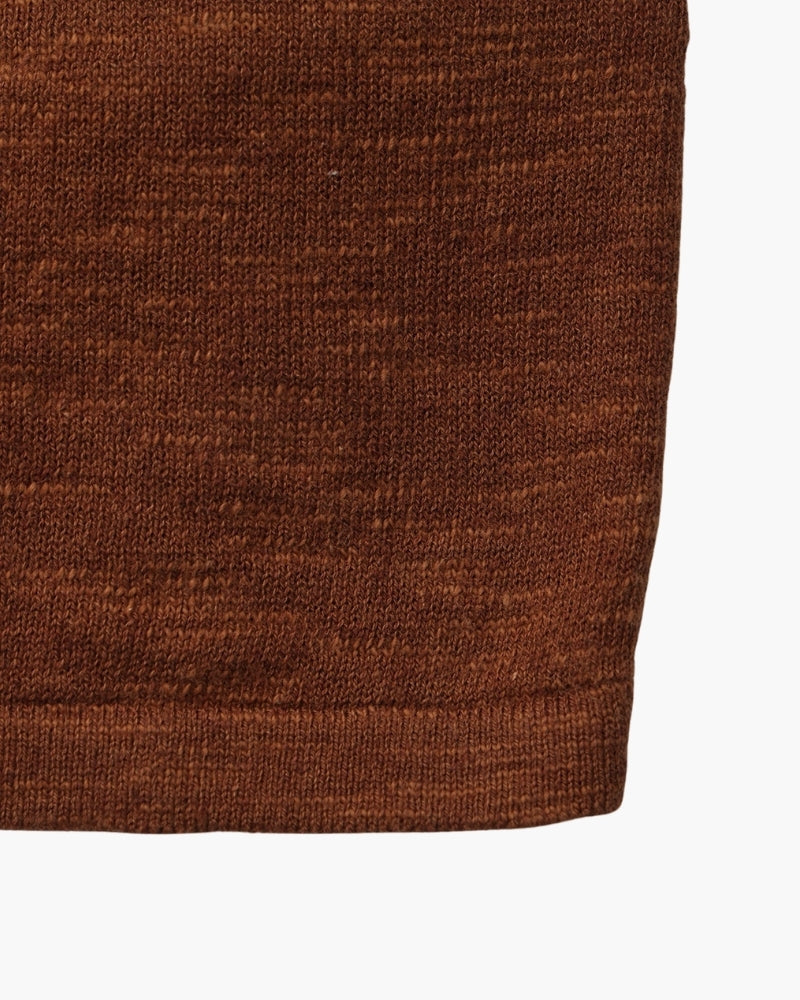 Men's Linen Cotton Long Sleeve Crew Neck Top with Relaxed Fit