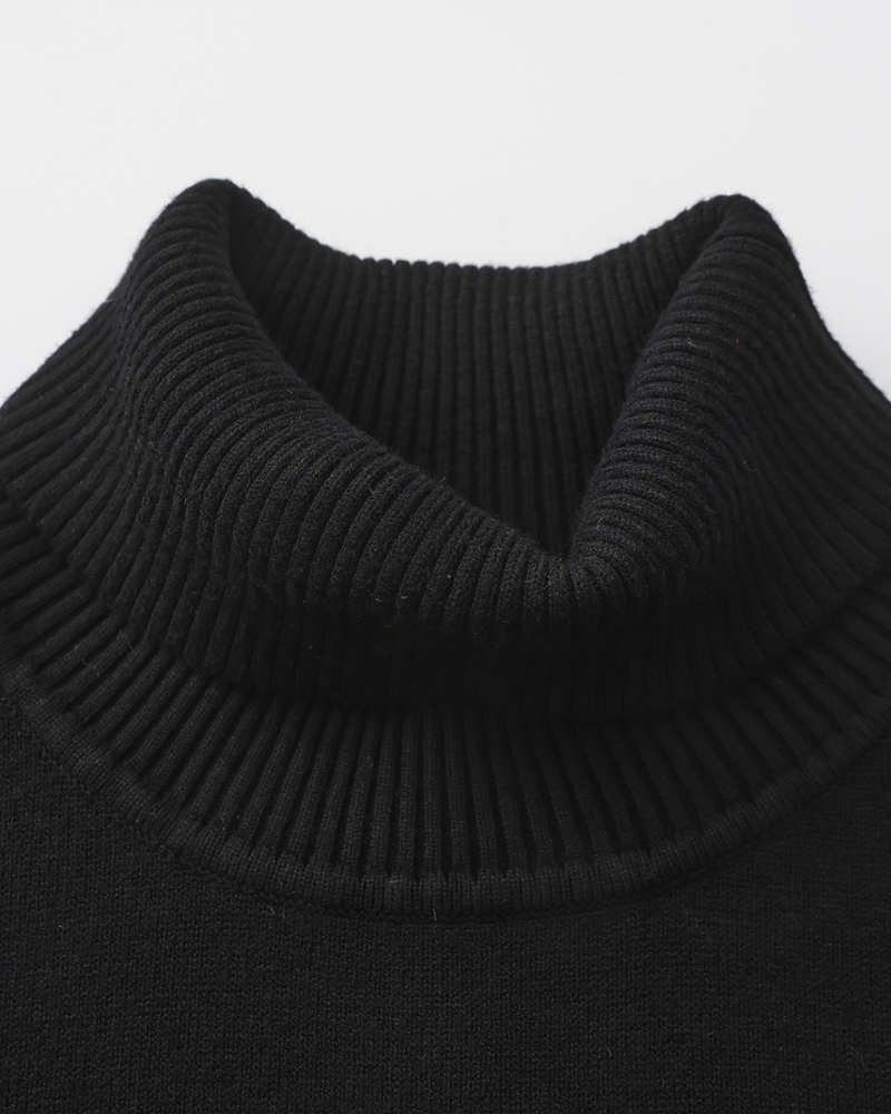 Men's Slim Roll Neck Jumper in a Fine Smooth Knit