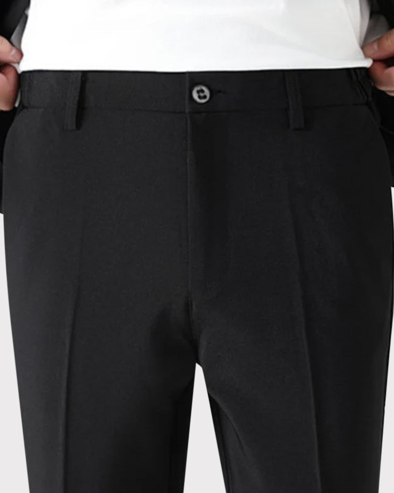 Men's Two-Piece Set with Short Sleeve Blazer and Cropped Trousers