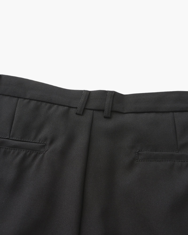 Men's Wide Leg Pleated Trousers with Elastic Waist