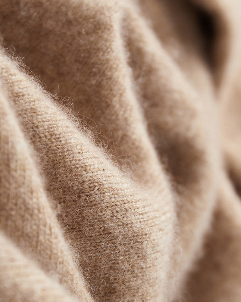 Men's Cashmere Hoodie with Drawstring Hood and Kangaroo Pocket