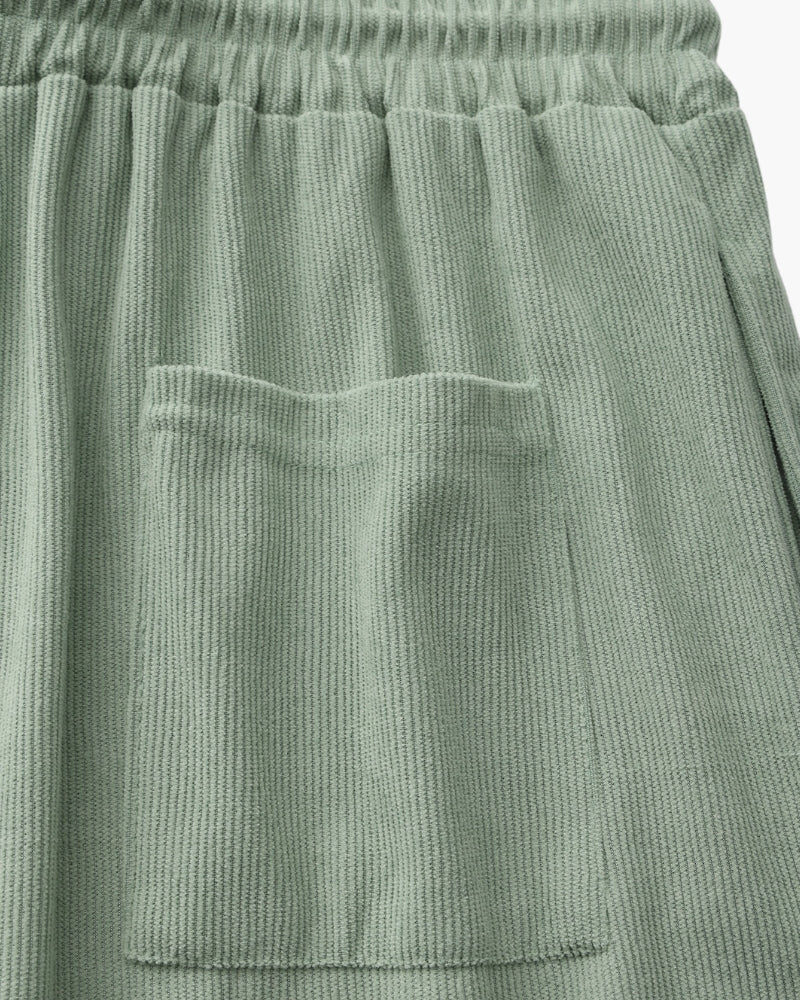 Men's Corduroy Shorts with Drawstring Waist and Relaxed Fit