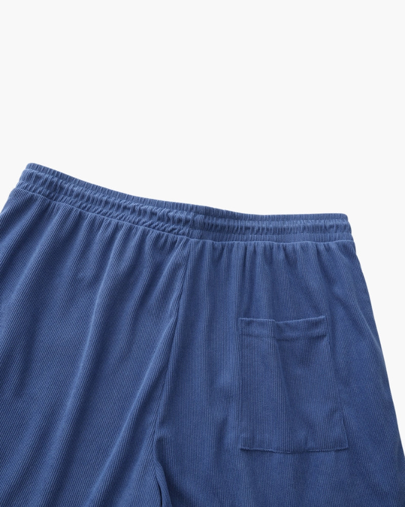 Men's Corduroy Shorts with Drawstring Waist and Relaxed Fit