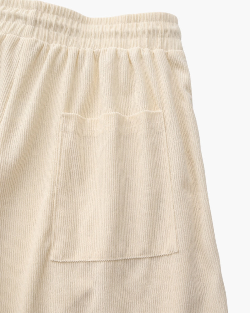Men's Corduroy Shorts with Drawstring Waist and Relaxed Fit