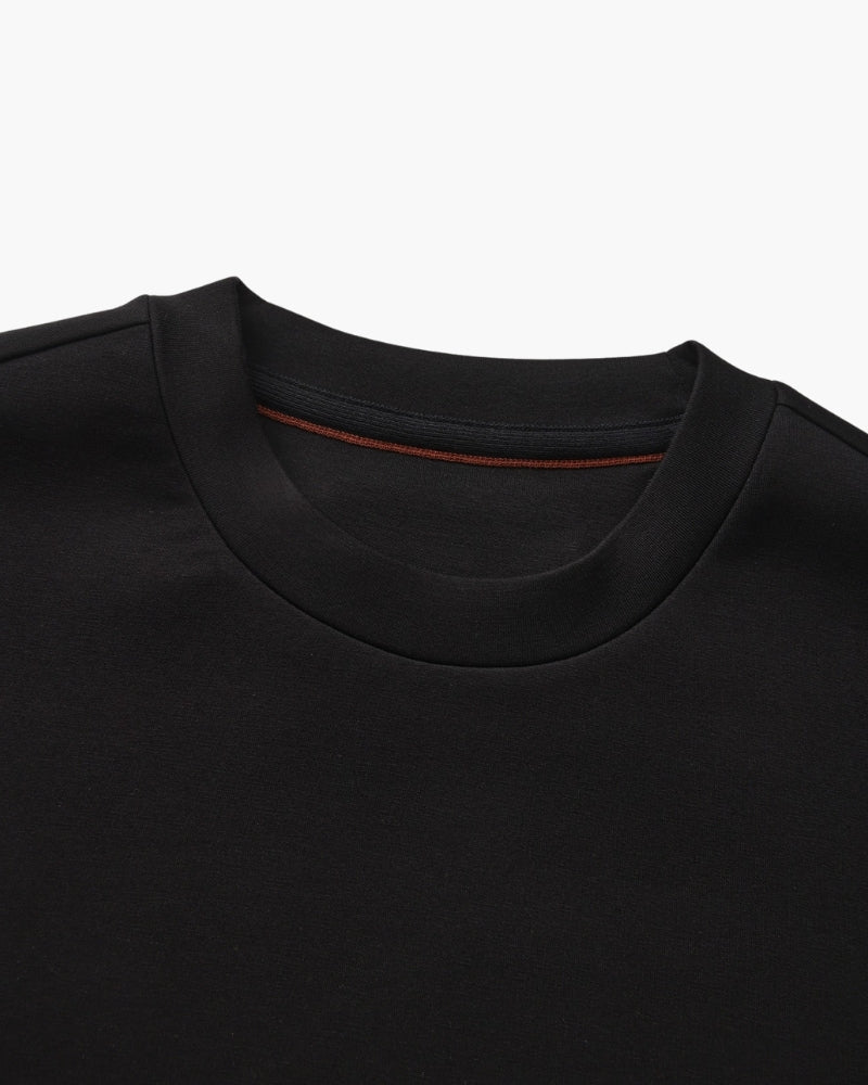 Men's Crew Neck Sweatshirt with Ribbed Trims and Soft Stretch