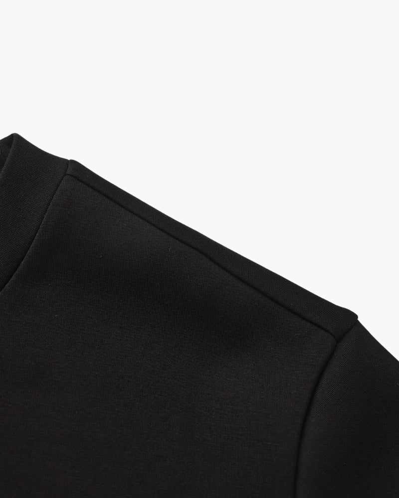 Men's Crew Neck Sweatshirt with Ribbed Trims and Soft Stretch