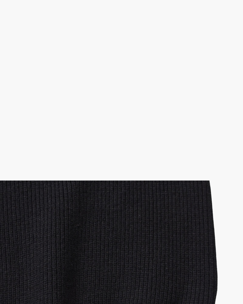 Men's Half-Zip Knit Pullover with Stand Collar and Ribbed Hem