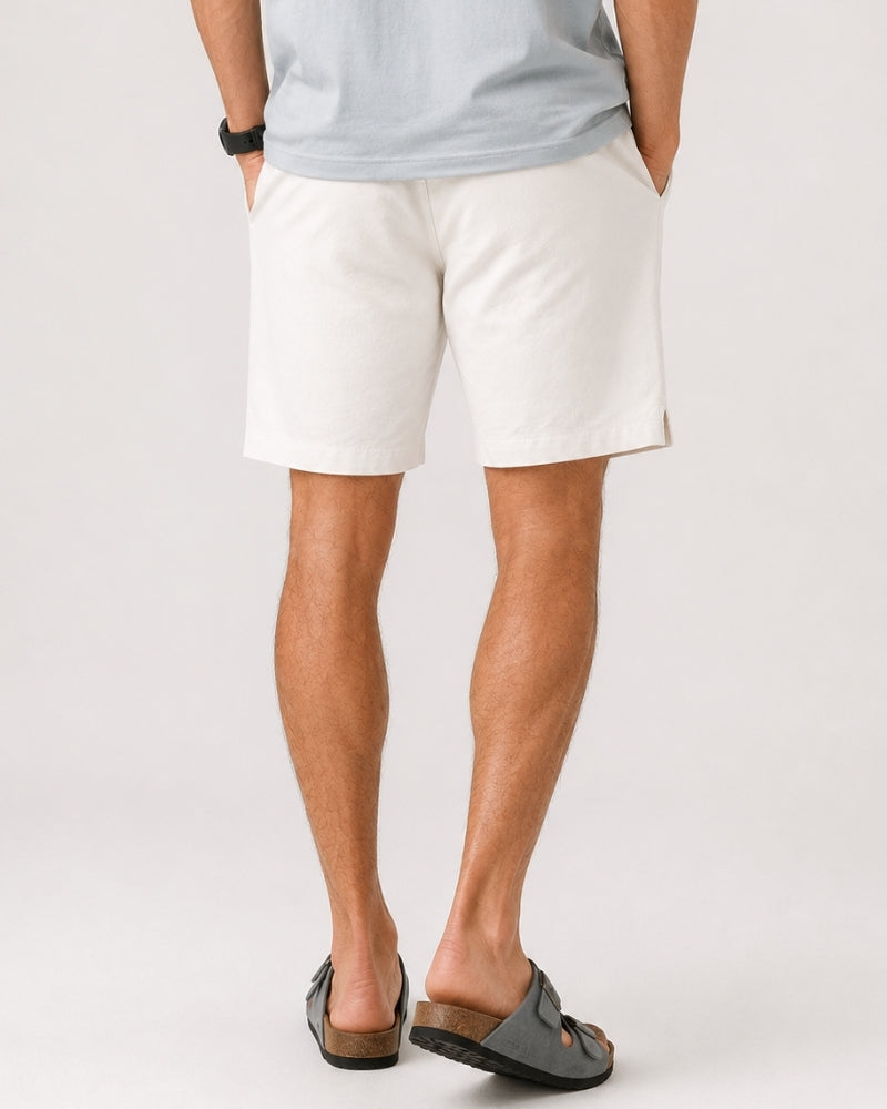 Men's Lightweight Court Shorts with Elastic Waist and Side Pockets