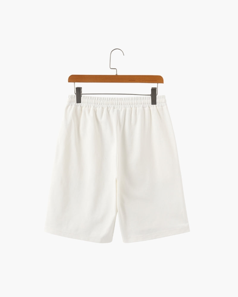 Men's Lightweight Court Shorts with Elastic Waist and Side Pockets