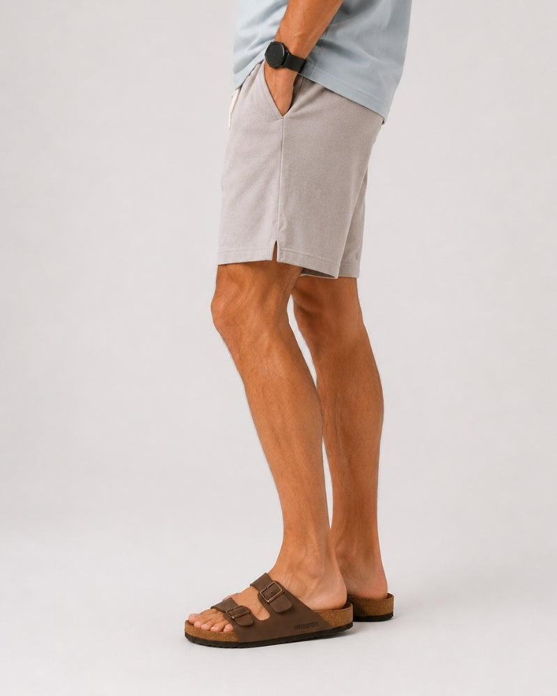 Men's Lightweight Court Shorts with Elastic Waist and Side Pockets