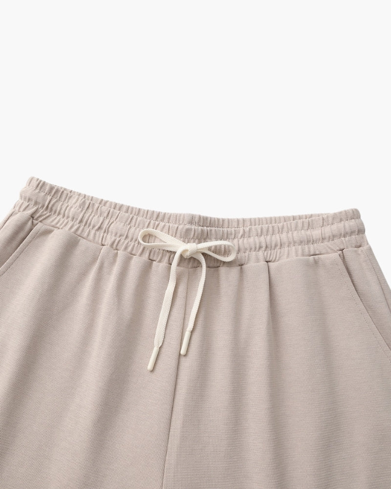 Men's Lightweight Court Shorts with Elastic Waist and Side Pockets