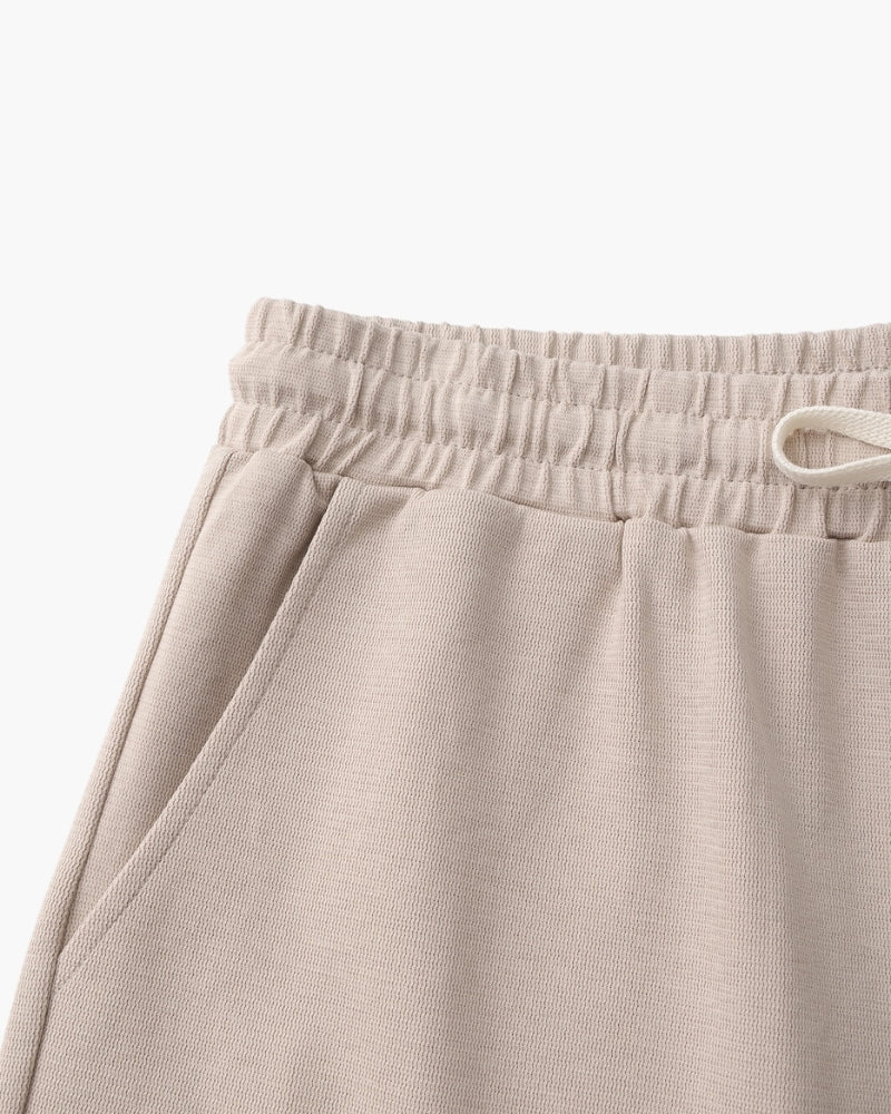 Men's Lightweight Court Shorts with Elastic Waist and Side Pockets