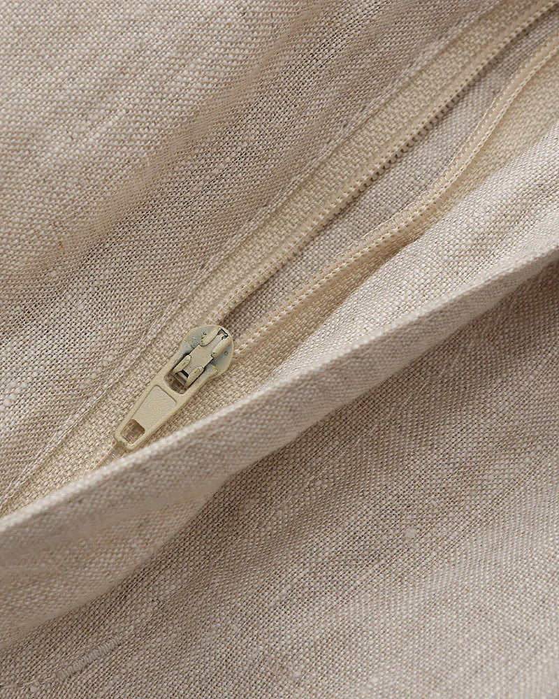 Men's Linen Shorts with Drawstring Waist and Side Pockets
