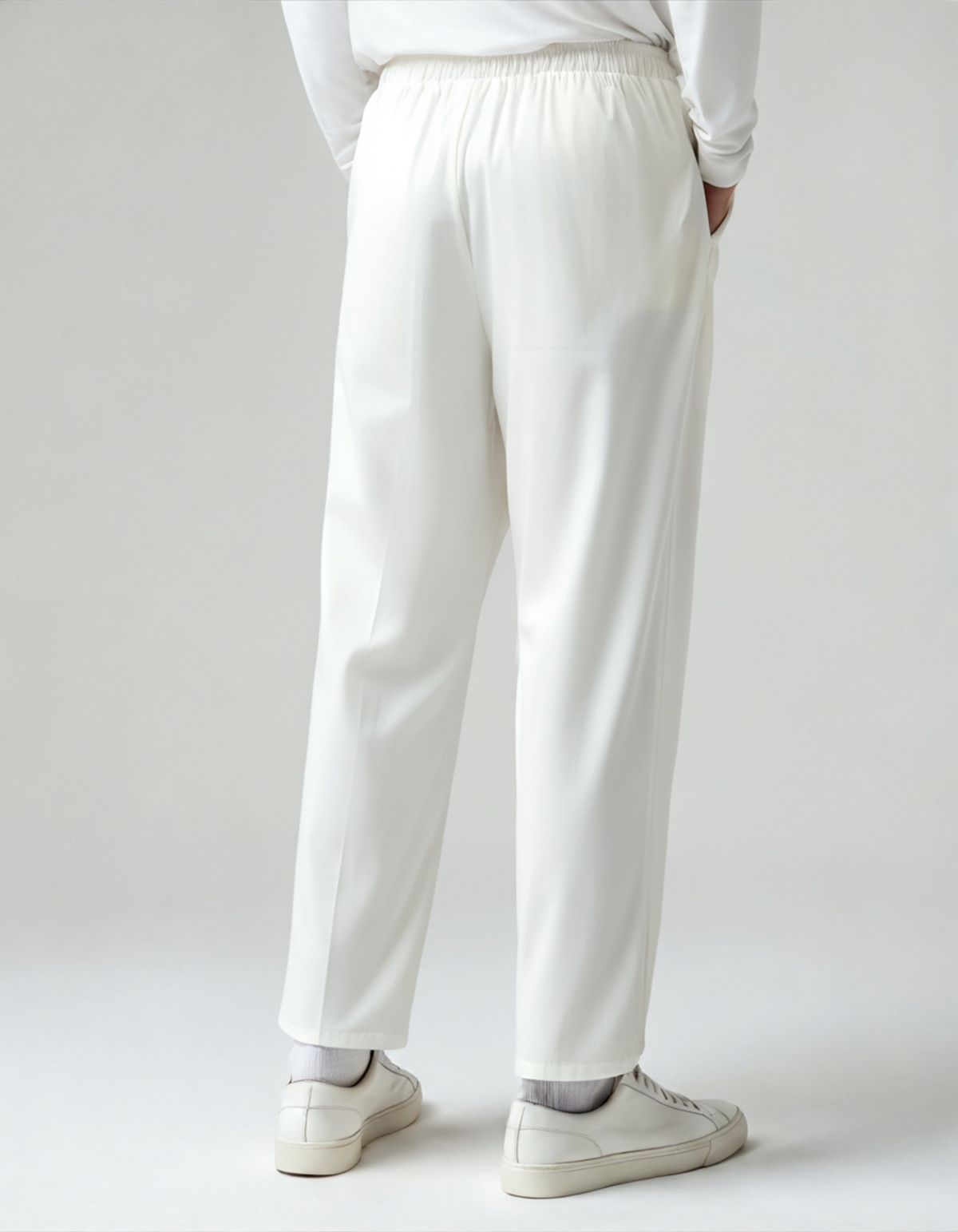 Men's Relaxed Linen Trousers with Drawstring Waist and Straight Leg