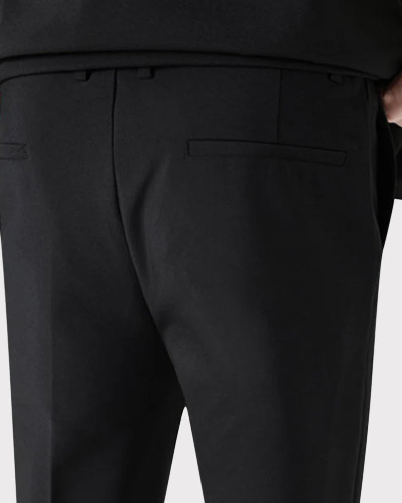 Men's Two-Piece Set with Short Sleeve Blazer and Cropped Trousers
