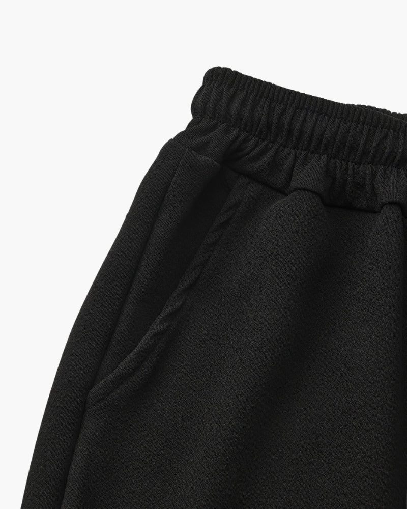 Men's Two-Piece Set with Short Sleeve Polo and Wide Leg Trousers