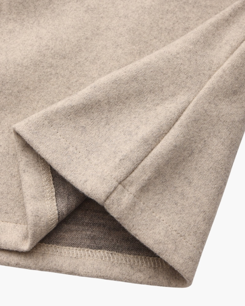 Women's Wool Hooded Zip Coat with Relaxed Fit